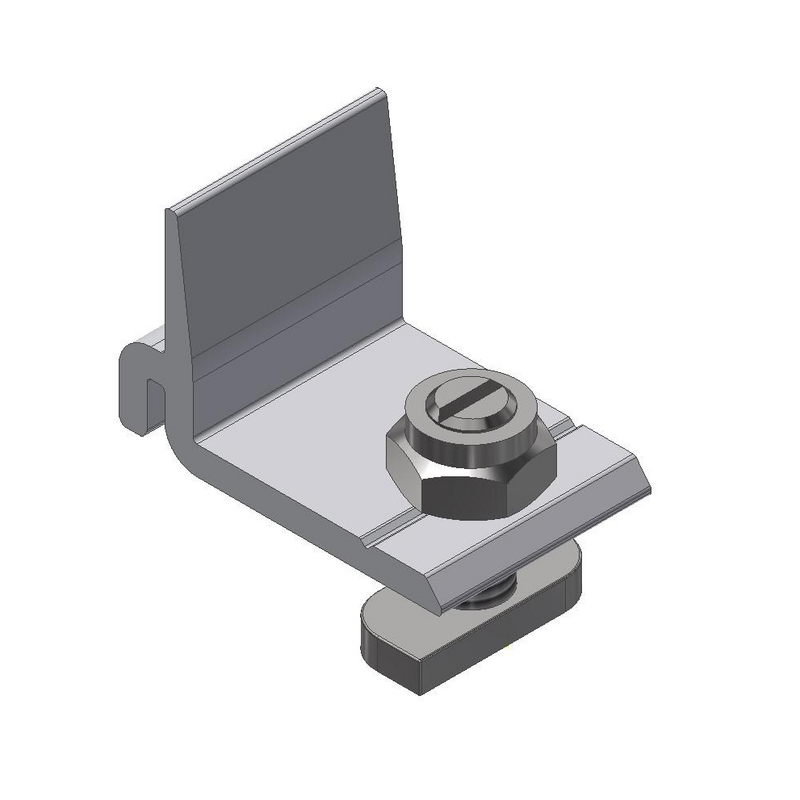 Eckhalter aus Alu. ValkPro+ mit Hamm.schraube+Kontermutter