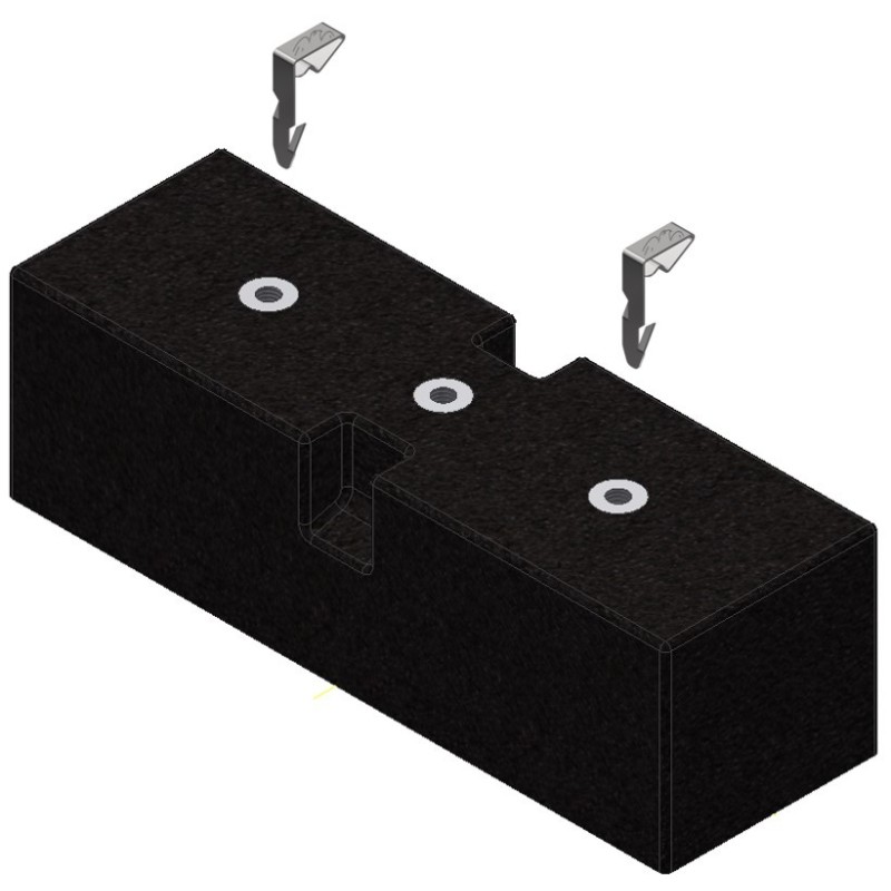 Kabelborbstützblock (inkl. 2x Befestigungsclip)