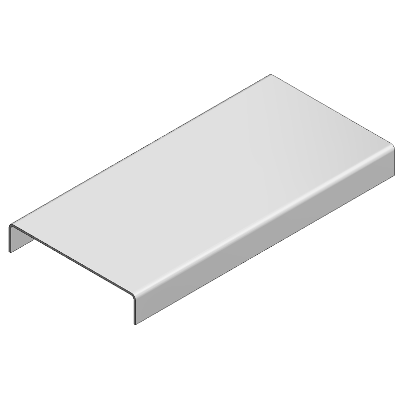 Deckel für Kabelkanal verz., B 50 mm, L 3000 mm