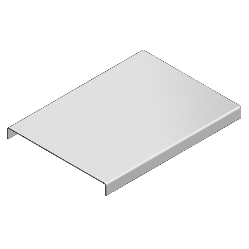 Deckel für Kabelkanal verz., B 100 mm, L 2000 mm