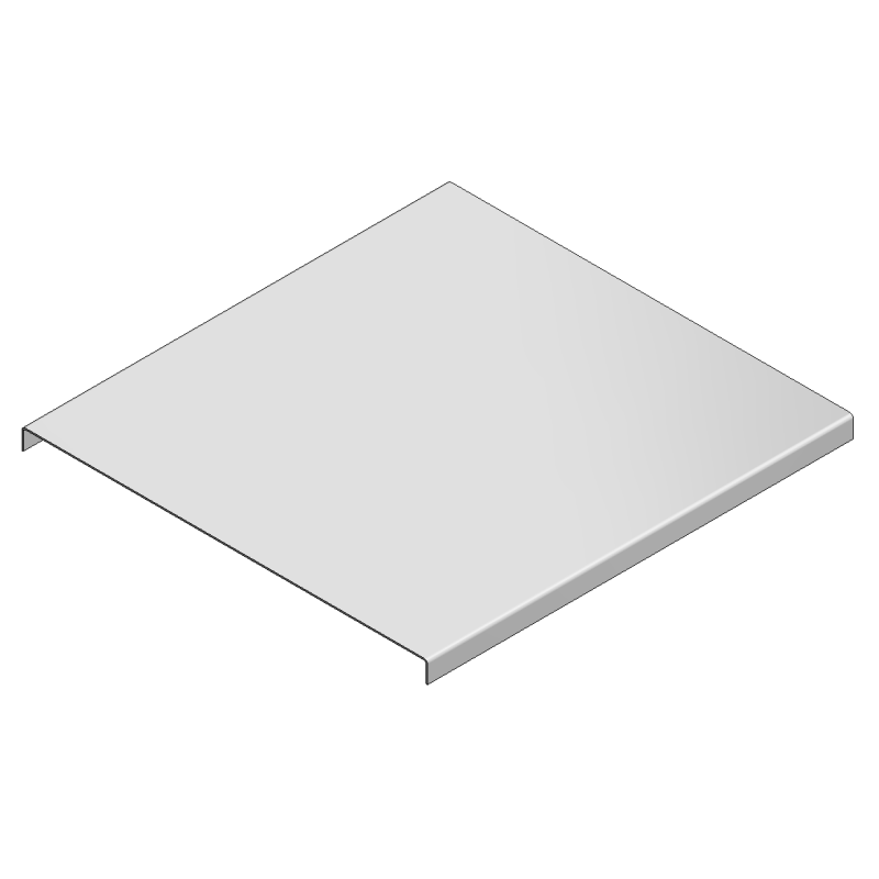 Deckel für Kabelkanal verz., B 200 mm, L 2000 mm