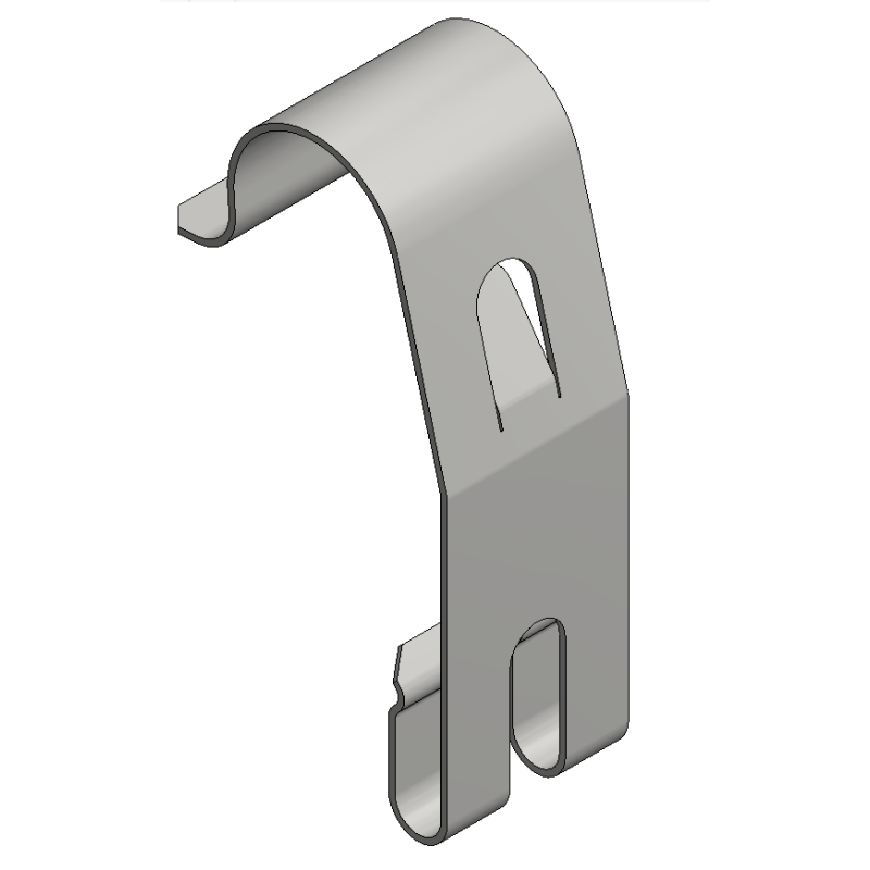 Deckelklemme für Kabelkanal H 60 mm - Clipmontage, Edelstahl